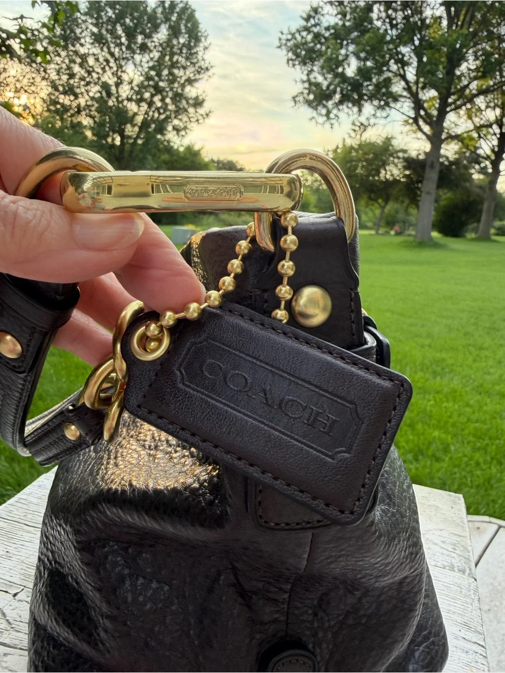 Vintage Coach Mahogany Brooke Leather Hobo Shoulder Bag Brass Hardware NWT